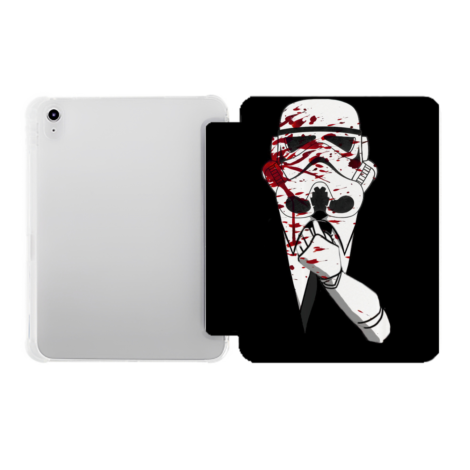 （画像用） スター・ウォーズ Star Wars IPad ケース ペン収納付き 三つ折りスタンド PUレザー×シリコン 対応機種9.5/10.5/10.9インチ